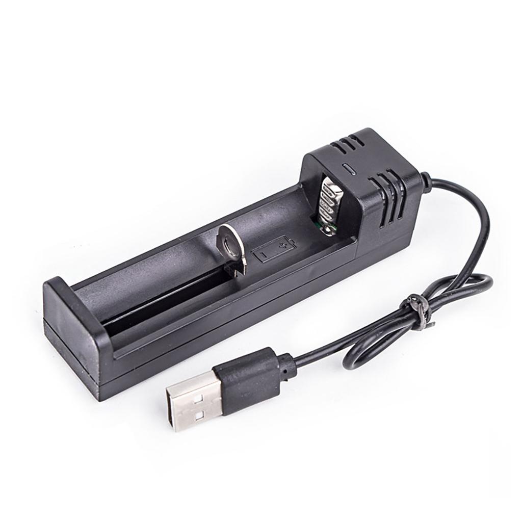 1 Slot for 18650 Battery Charger Support Short Circuit Protection LED Indicator Battery Charging Holder Rechargeable