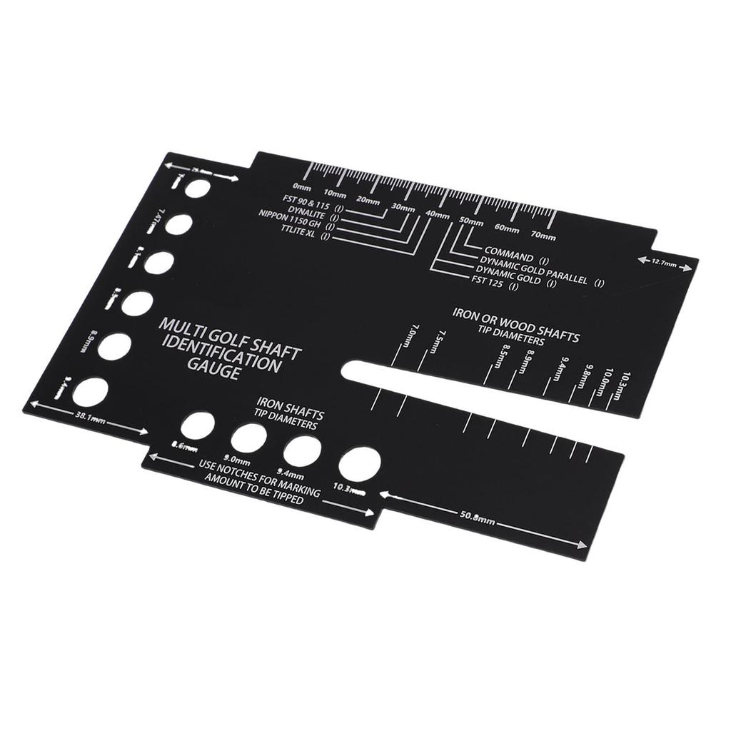 Multi Golf Shaft Size Tip Identification Ruler Template Tool Heavy Duty Aluminum Multifunction Golf Shaft Inner