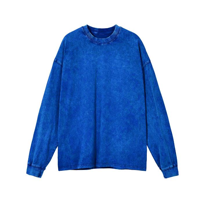 Men's Retro Korean-Style Quick-Dry Batik Sweatshirt, 230g Pure Cotton