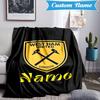 Custom Name Coat Arms hammer Blanket Lightweight Ideal Bedding Blanket Perfect for Travel, Camping, Living Rooms, Sofas, Christmas gift