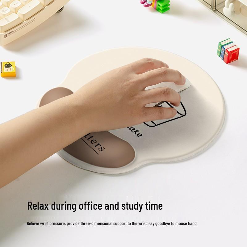 Creative Simple Mouse Pad with Wrist Rest - Memory Foam for Office and Learning