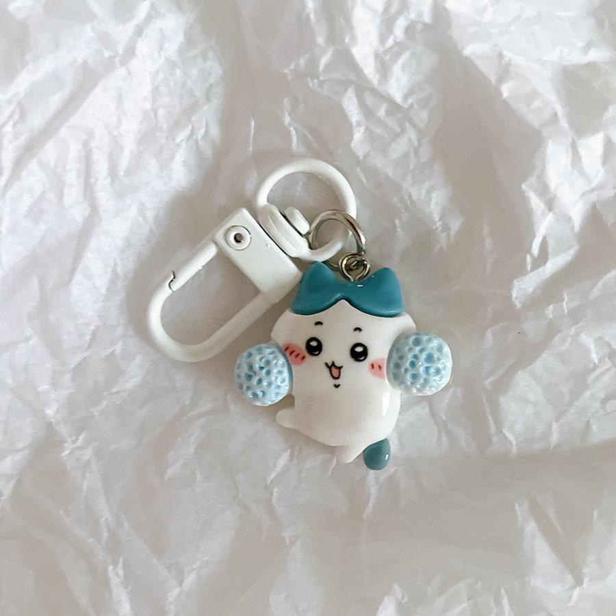6Pcs Sanrio Chiikawa Keychain Kawaii Anime Hachiware Usagi Cute Anime Series Backpack Bag Pendant  Key Accessories Birthday Gift