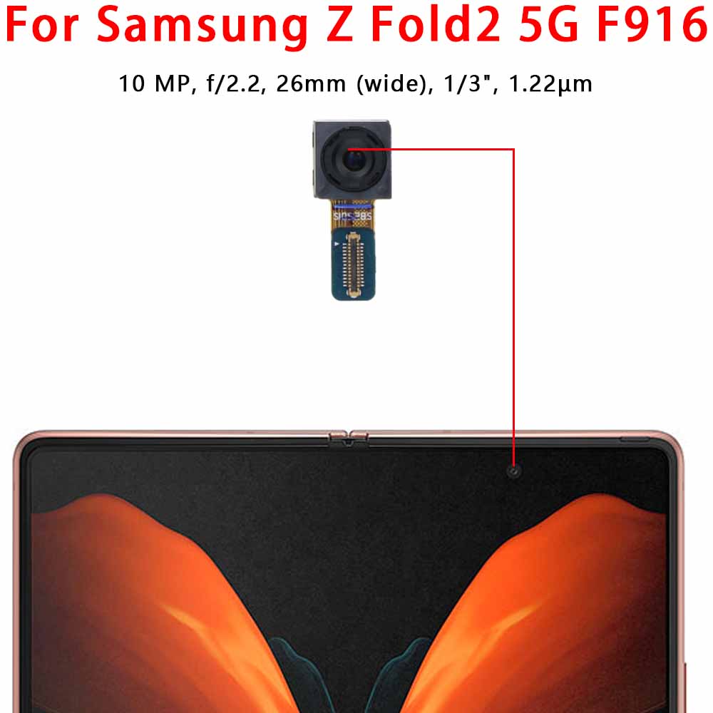 Selfie Camera For Samsung Galaxy Z Fold2 Fold3 Fold4 Fold5 Fold6 5G F916 F926 Frontal Front Camera Module Facing Spare Parts