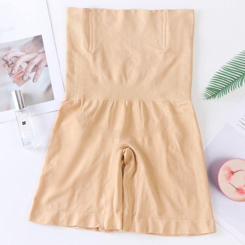 

Anti-Glare Body Shaper Pants Seamless Tummy Control Panties Simple High Waist Shapewear Women XL/2XL чорний