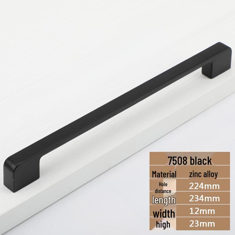 Modern European Black Handle for Cabinets and Wardrobes