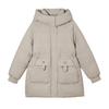 Women's New Winter Style Hooded Loose-waisted Cotton Coat Mid-length Cotton-padded Jacket
