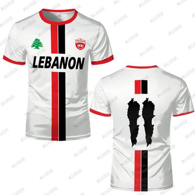 Lebanon Football Jersey T Shirts For Women Men Luxury Digital Printed Sports Soccer Uniforms Lebanese Flag Clothing Casual Tops