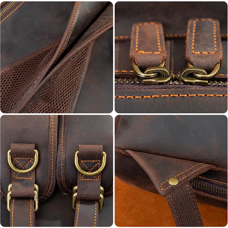Men's Backpack Genuine Leather Travel Bag Laptop Bag Daypack luxury Designer Leather Backpack Vintage Fashion Bagpack Bag