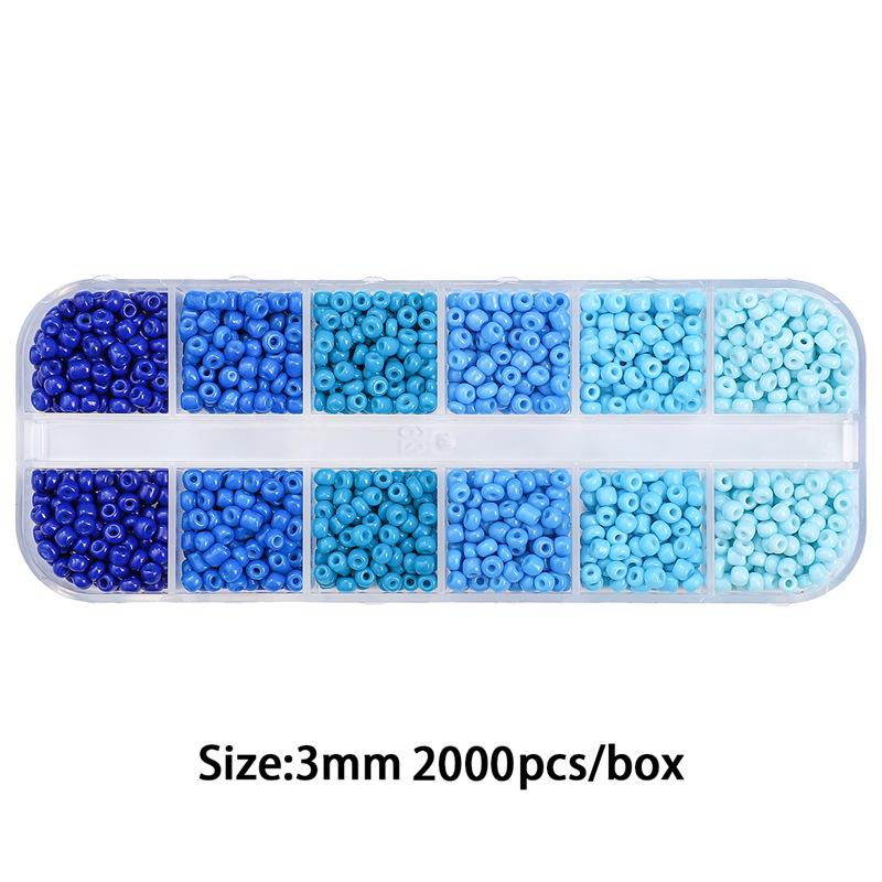 8/10/12/15 Grid Box: Seed Beads, Sequins, Imitation Pearls for DIY Necklaces & Phone Chains