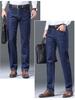 Jeans Homme Laine d'Agneau Doublés Polaire Extra Épais - Pantalon Décontracté Hiver Taille Haute