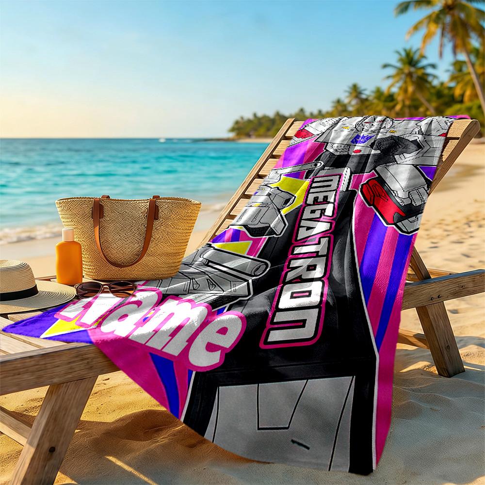 Love Transformers Customized Name Beach Towel Quick-Dry Soft Microfiber