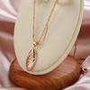 Trendy Ethnic Bride Pendant Necklace For Women  Rose Gold Color With Natural Zircon Pendant Dat Daily Fine Boho Jewelry