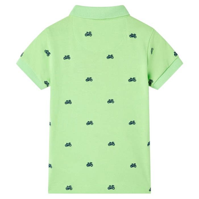 Fluorescent Green Polo Shirt for Children 92/104/116/128/140