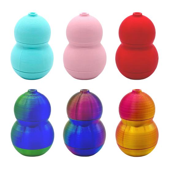 3D Printed Spinning Gourd Toy Stress Anxiety Relief Spinner Gourd Kids Adults Portable Lightweight Mini Rotatable Gourd Desk Toy