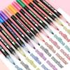 8/12/24/36/48/60 Colors Double Line Outline Highlighter Marker Pens