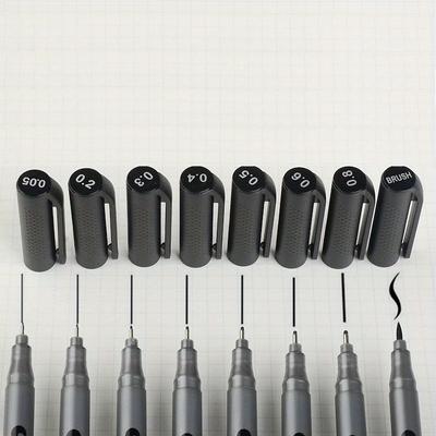 Σχέδιο Σκίτσο Στυλό Βελόνας Μαύρο Στυλό Micron Αδιάβροχοι Μαρκαδόροι Λεπτής Γραμμής Είδη Τέχνης Κόμικ για Καλλιτέχνη Νάιλον Μαλακή Μύτη Γυαλιστερό Μεταλλικό Χρώμα Βαφή