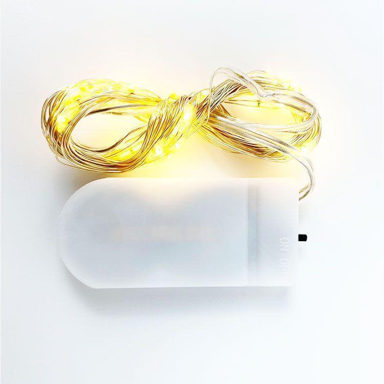 LED Copper Wire String Lights for Cake & Flower Decoration (Battery-Operated)