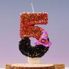 Halloween Birthday Candles for Halloween Theme Party Decor Black Hat Glitter Birthday Number Candle for Kids