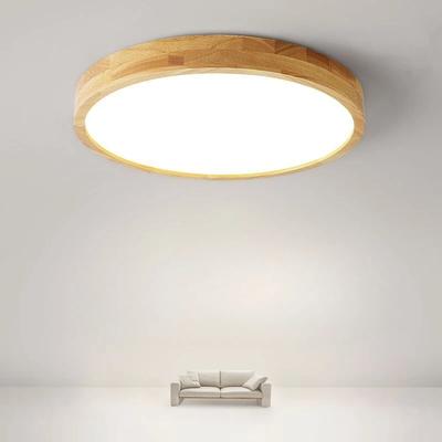 Nordische ultradünne LED-Deckenleuchten aus Holz für Wohnzimmer Schlafzimmer Deckenlampe Holzleuchte Lampe Moderner Lampenschirm aus Acryl