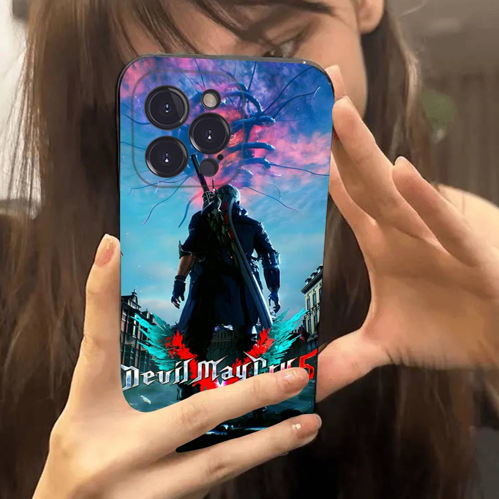Classic Action Game D-Devil M-May C-Cry Phone Case For IPhone 17 16 15 14 13 12 11 Pro Max Plus Mini Silicone Black Cover