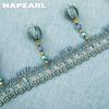 NAPEARL – tête de rideau à bordure en perles, couleur unie, à la mode et luxueuse, pour salon, cantonnière de fenêtre pour chambre à coucher, 1 pièce