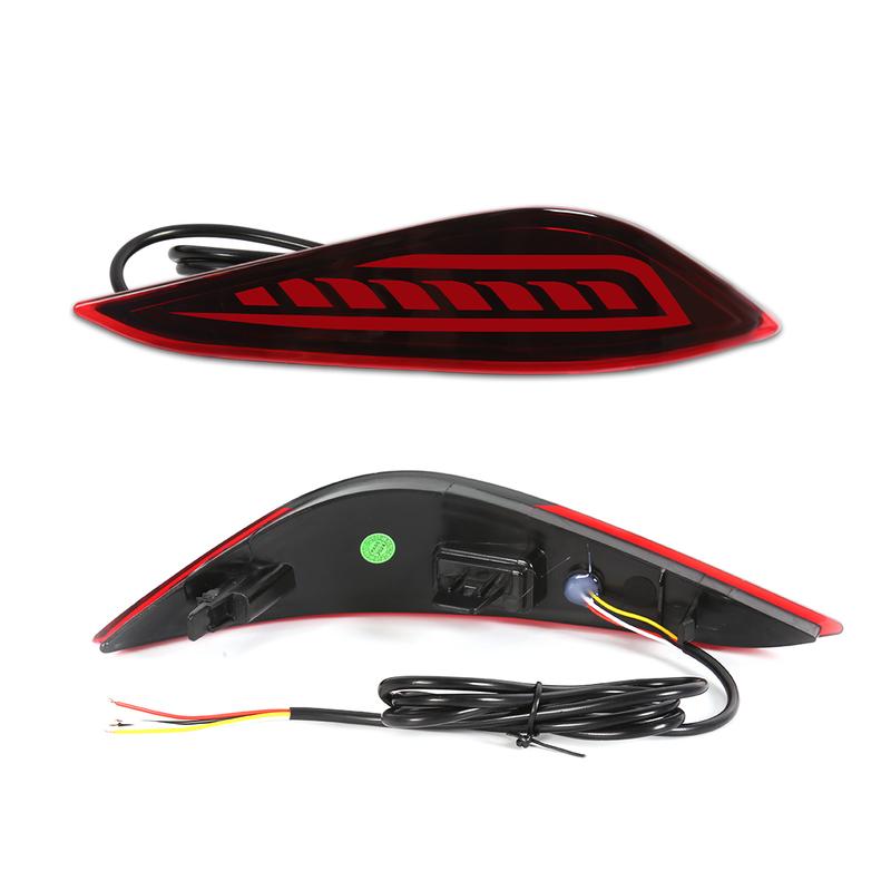 2x Rear Bumper Reflector Brake Light For Toyota Rush Fog Lamp 2018 2019 2020 Park Driving Turn Signal 3 Function