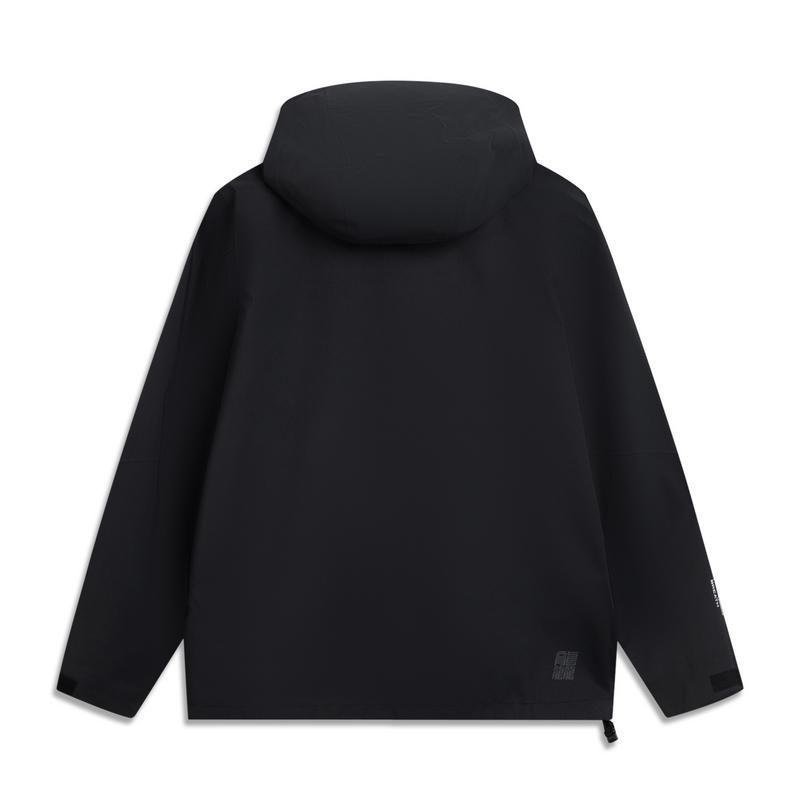 Li Ning CF Reflective Loose Wanlong Armor Single Layer Waterproof Windproof Jacket Unisex Jacket Black AEMU061-4