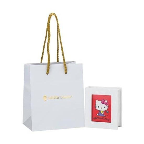 Hello Kitty Dancing Stone Necklace 40cm Sanrio Characters Silver 925 Surgical Stainless Steel Cubic Zirconia Apple Leaf Swinging Pink Anniversary Gift