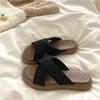 Bohemian island wind~! French gentle ins thick-soled slippers women wear non-slip beach slippers in summer