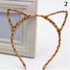 Leopard Print Plush Cat's Ears Shaped Cartoon Hair Band Versatile Hair Clip Girl Head Band Creative Gifts