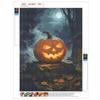 DIY Full Drill Diamond Painting Kit Halloween Pumpkin Design Rhinestone Canvas Art Relaxing Handmade Gift for Adults