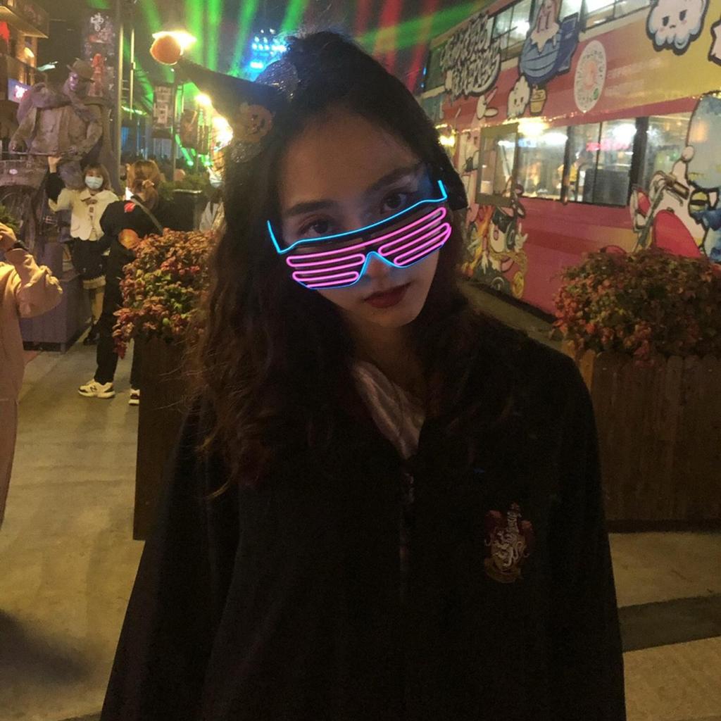 Glowing Blinds Glasses LED Bar KTV Atmosphere Props Flashing Disco Adult Cool Glasses