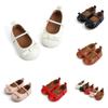 Sapatos de Bebê Princesa Cor Sólida Com Decoração de Laço Para Menina Pequena Moda