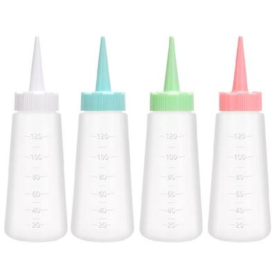 120ml Hair Oil Applicator Bottle Salon Shampoo Applicator Hair Cleaning Bottle Plastic Squeeze Bottle