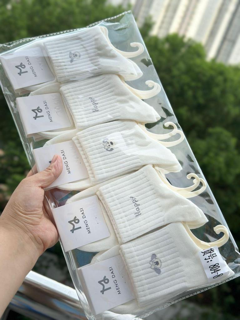 Autumn/Winter 10-Pack Women's Mid-Calf Cartoon Socks - Cute, Comfortable, Fashionable, College Style Cotton Sports Socks