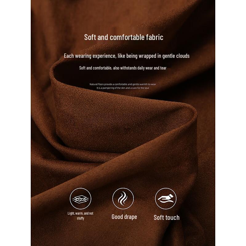 Autumn Faux Suede Patchwork Shirt Dress