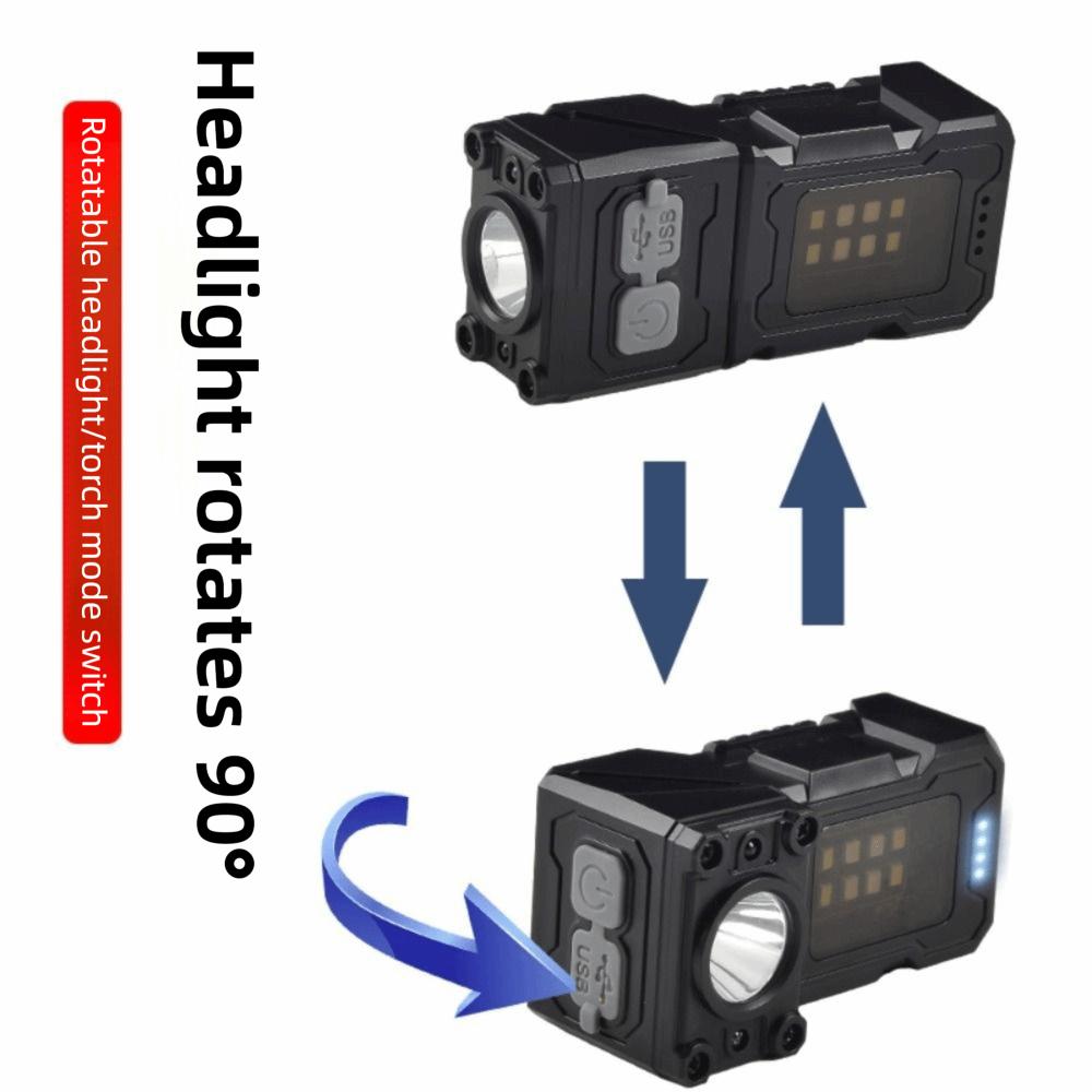 6 Lighting Modes Head Mounted Light USB Rechargeable Fishig Lantern Floodlight Headlamp  Night