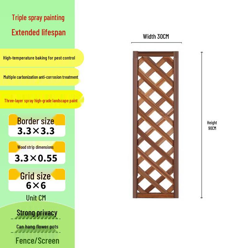 Anti-Corrosion Wood Garden Fence & Climbing Frame for Outdoor Spaces