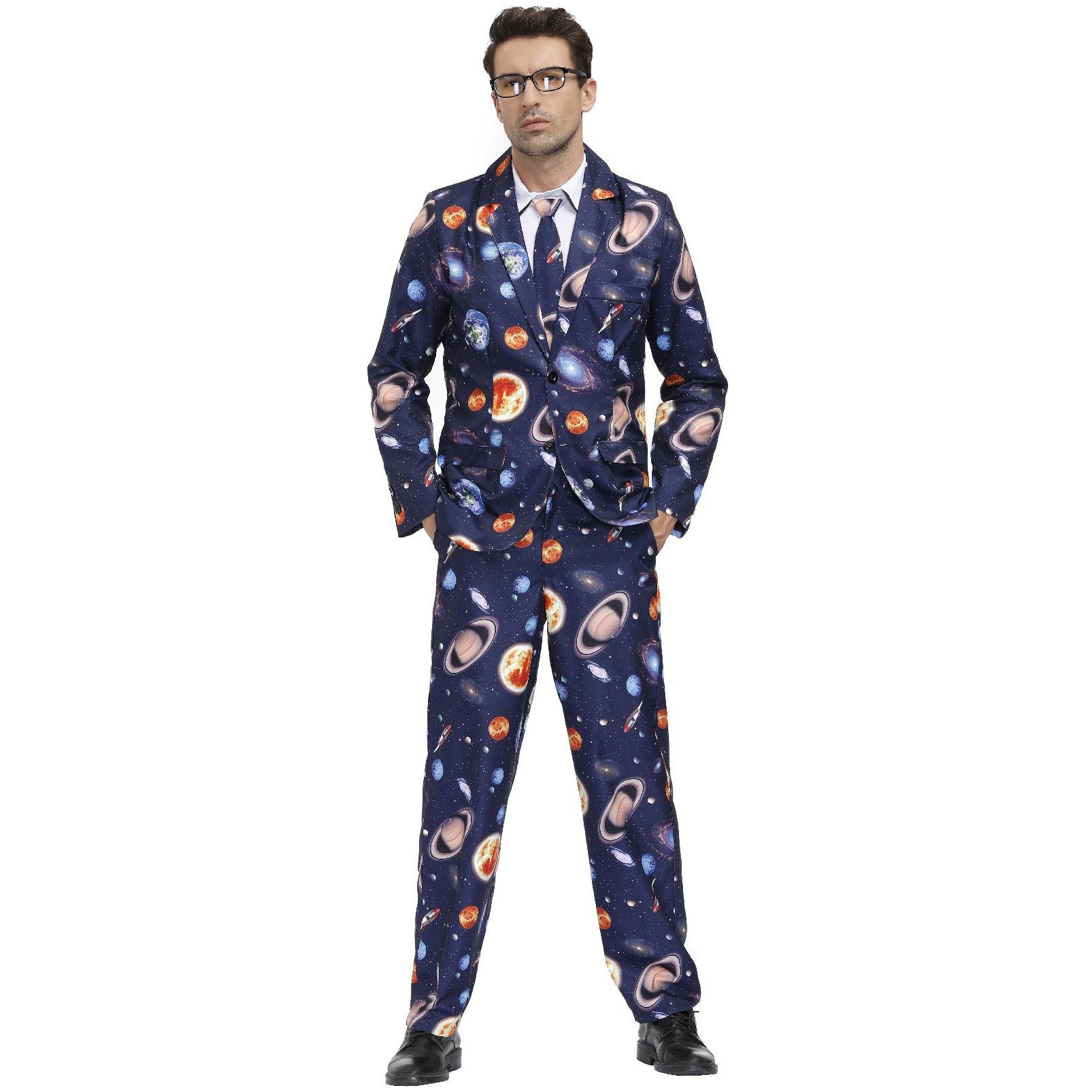 

M-XL Мужской персонализированный праздничный костюм для вечеринки - космический костюм, костюм на Хэллоуин M