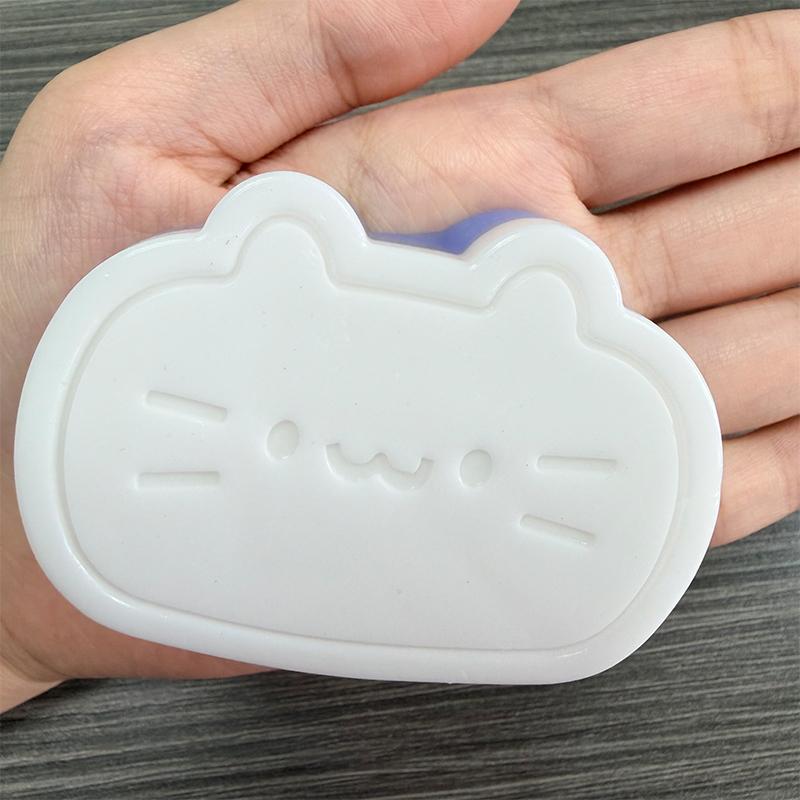 Sticky Cute Cat Cheese Mochi Squishy Stress Relief Slow Rebound Fidget Toys Cheese Kitty Squeeze Toys For Adult