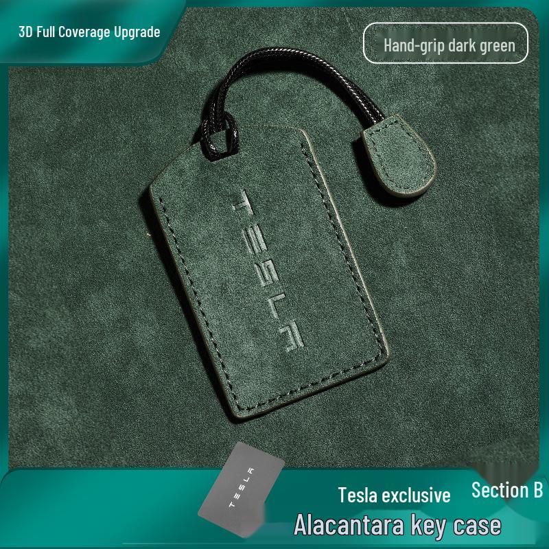 Suede Full Wrap Key Cover for Tesla Model Y/3/Model X