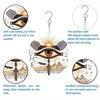 1pc 2D Ancient Egyptian Pharaoh's Eye Mandala Rotating Wind Chime - Metal Outdoor Garden Decor with 360° Rotating Hook, No Electricity Needed
