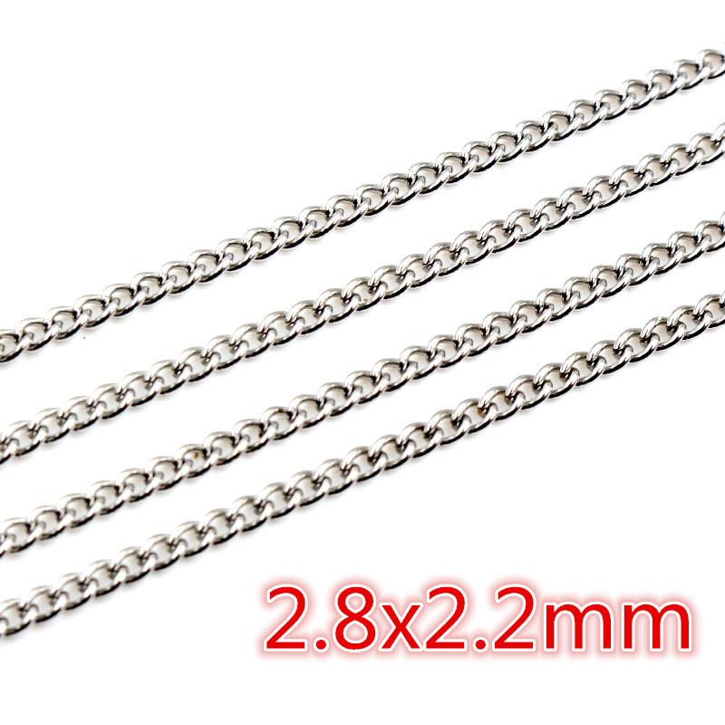 5 Meters/Lot Never Fade Stainless Steel Multi Styles Necklace Chains For DIY Jewelry Making Findings Accessories Handmade