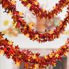 Bendable Wire Leaf Vines 78 Inch Fall Maple Leaves Tinsel Garland Shiny Metallic Twist Reusable Foliage for Weddings Garland Hanging Decoration