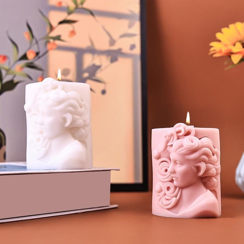 Handmade Silicone Mould European Portrait Candle Molds Ornament Molds Soap Molds Craft Supplies for Home Decorations