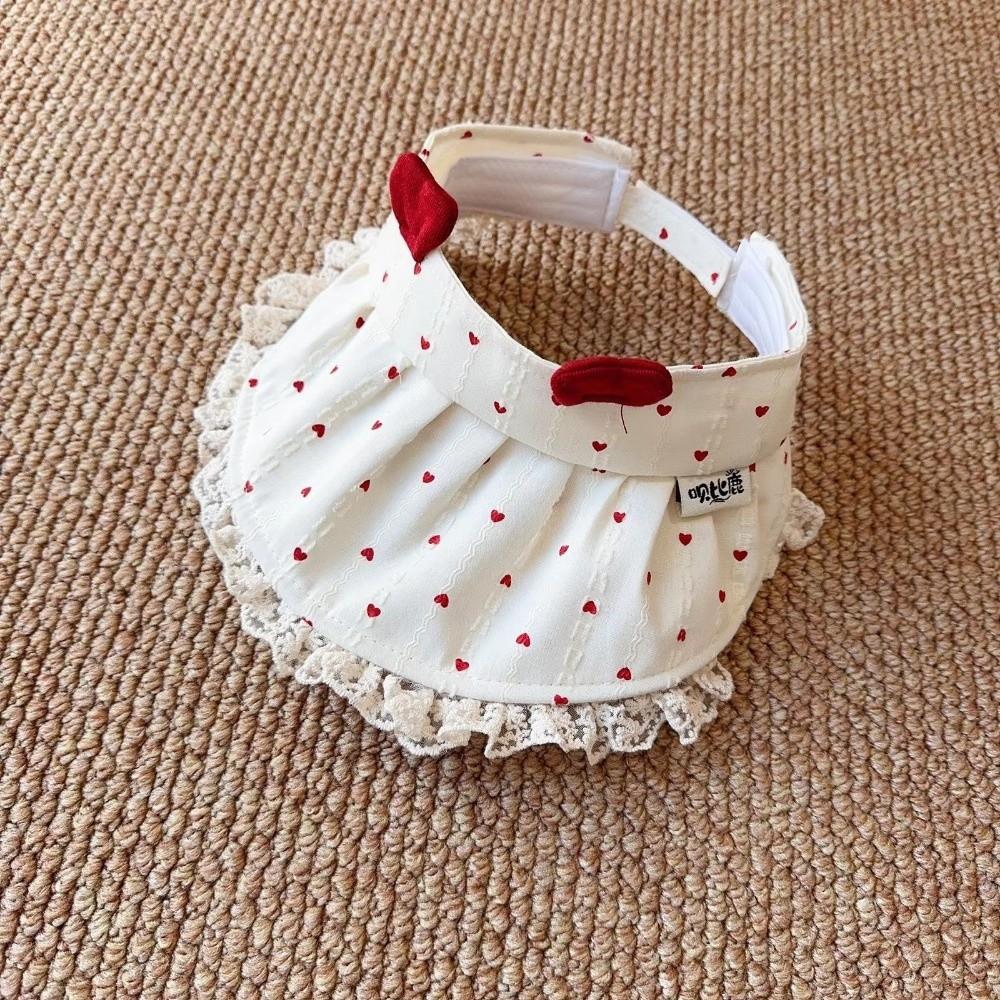 Summer Baby Sun Protection Hat Large Brim Visor Cap Sweet Children's Sun Hat No Top Sunshade