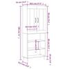 VidaXL Highboard Concrete Grey 69.5x34x180 Cm Engineered Wood 3198709