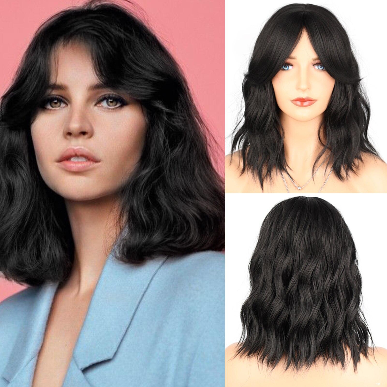 

MISS WIG Женская мода до плеч, зеленый боб, прямой парик из синтетического волокна, короткий прямой волнистый парик цвета омбре, повседневная одежда bob wig