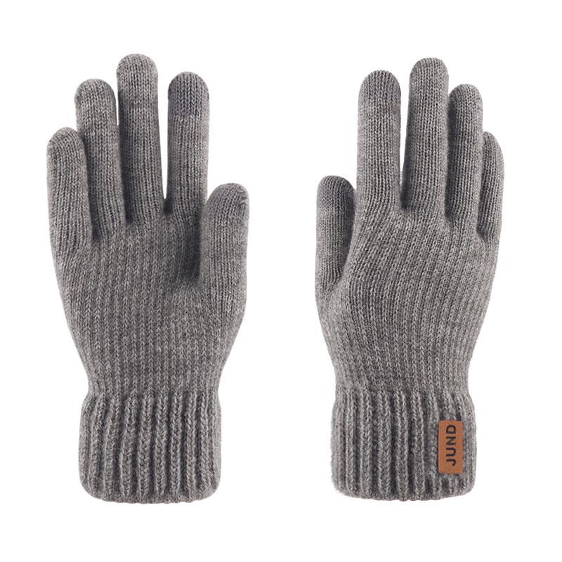 Men's Fleece-Lined Touchscreen Winter Gloves