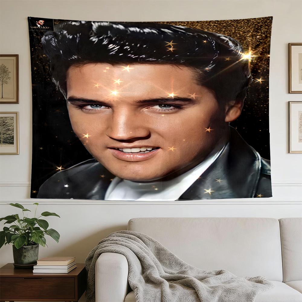 Elvis Presley Performance Polyester Wall Hanging Tapestry, Aesthetic Home Decor for Bedroom Dorm Photo Backdrop,Perfect Gift